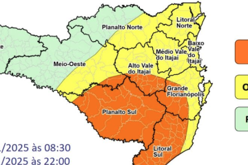 Alerta de Chuvas Intensas em Santa Catarina: Defesa Civil emite recomendações